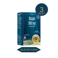 Orzax Ocean 500mg Saf Balık Yağı Limon Aromalı Blister 60 Kapsül 3'lü Paket