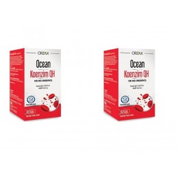 Orzax Ocean Koenzim QH 100mg 30 Kapsül 2'li Paket 